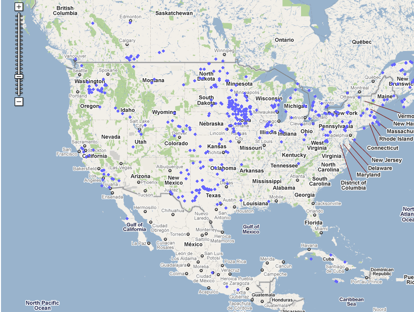 Mapping Wind Farms In The U S Cartographica Blog