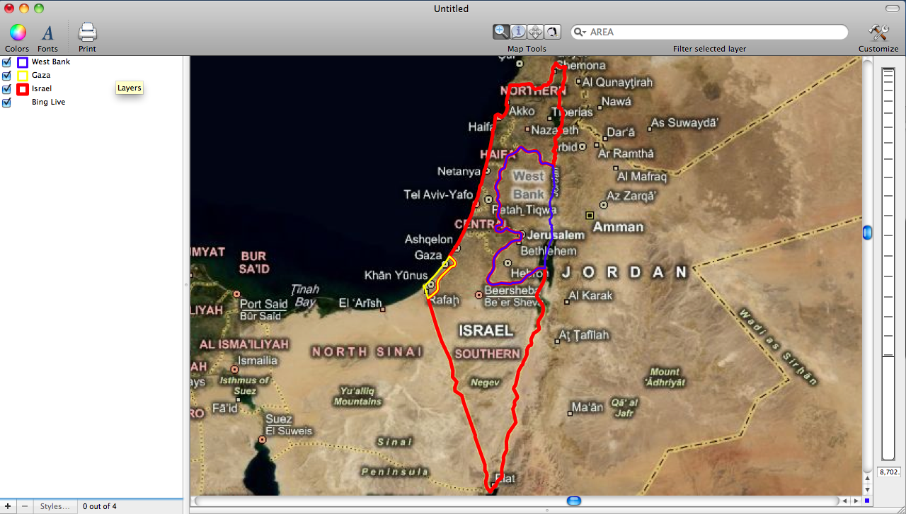 Mapping Rockets Fired Into Israel from Gaza Cartographica Blog