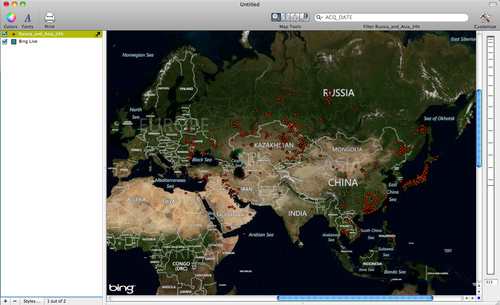 wildfire data from Russia and Asia