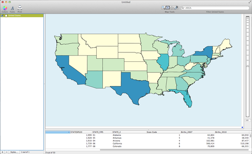 Birth rate by state